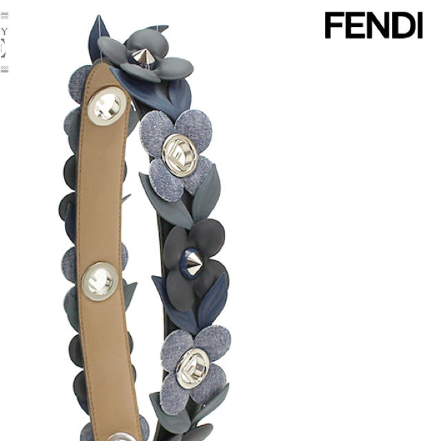 FENDI(フェンディ)のフェンディ     ストラップユー  新品 フラワー デニム ブルー レディースのファッション小物(その他)の商品写真