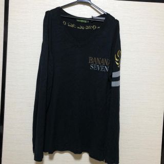 バナナセブン(877*7(BANANA SEVEN))のBANANA SEVEN 黒のメンズセーター　XL(Tシャツ/カットソー(七分/長袖))