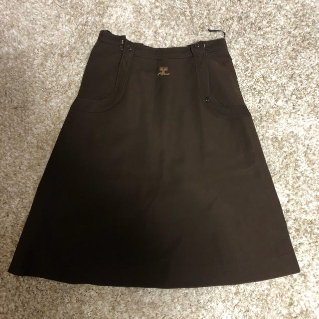 Courreges(クレージュ)のクレージュ 茶色スカート レディースのスカート(ひざ丈スカート)の商品写真
