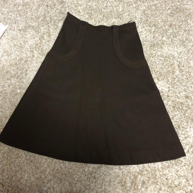 Courreges(クレージュ)のクレージュ 茶色スカート レディースのスカート(ひざ丈スカート)の商品写真
