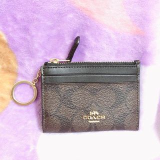 コーチ(COACH)の新品COACH キーリング付きパスケース (名刺入れ/定期入れ)