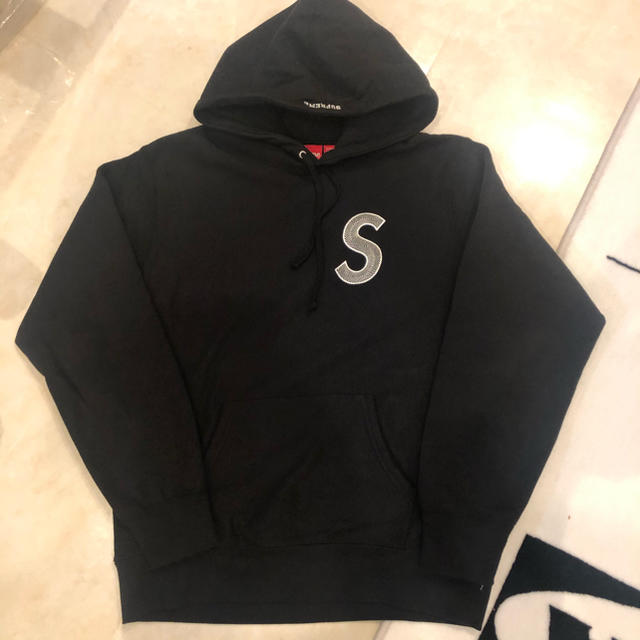 supreme S logo パーカーLサイズシュプリーム