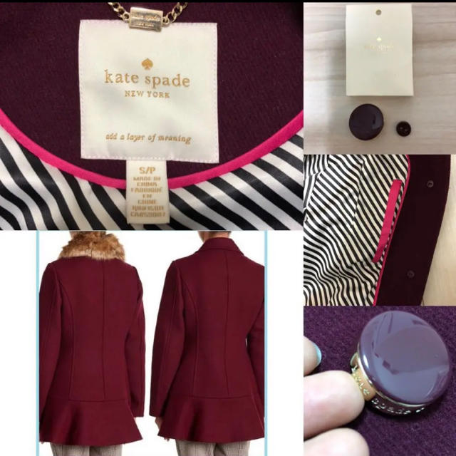 kate spade new york(ケイトスペードニューヨーク)の最終値下　早い者勝ち　ケイトスペード  2way ファー コート レディースのジャケット/アウター(その他)の商品写真