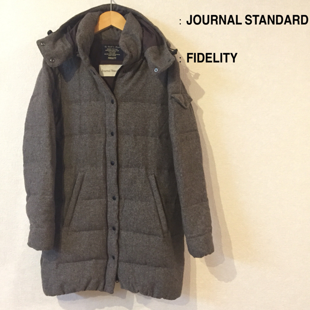 JOURNAL STANDARD(ジャーナルスタンダード)の美品★ ジャーナルスタンダード × フィデリティ / ヘリンボーン ダウンコート レディースのジャケット/アウター(ダウンコート)の商品写真