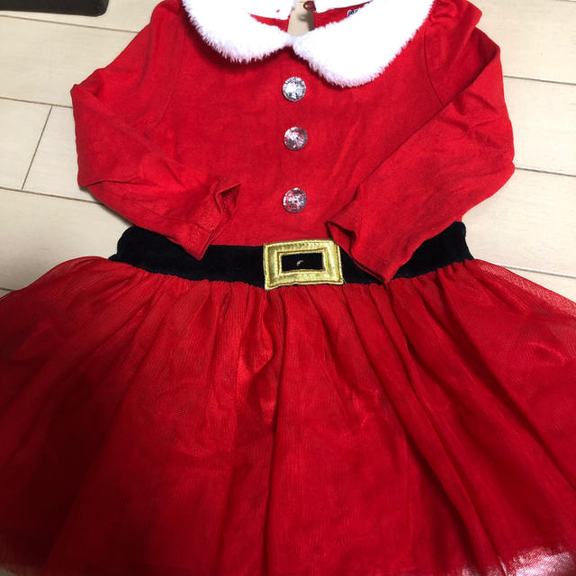 クリスマス kids 80 キッズ/ベビー/マタニティのベビー服(~85cm)(ワンピース)の商品写真