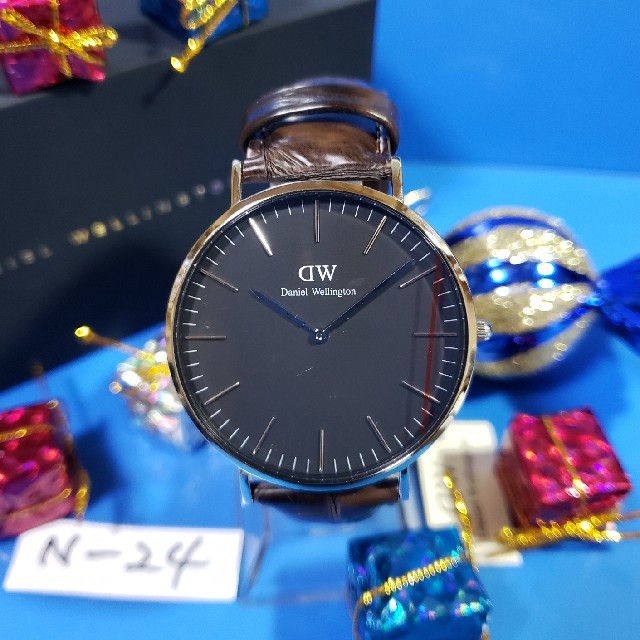 Daniel Wellington(ダニエルウェリントン)のN-24新品♥D.W.40mmメンズ♥BLACK YORK♥激安価格♥送料無料 メンズの時計(腕時計(アナログ))の商品写真