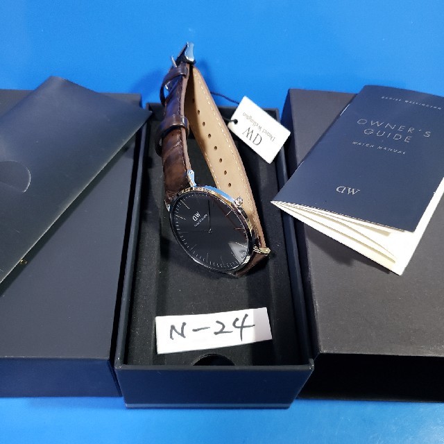 Daniel Wellington(ダニエルウェリントン)のN-24新品♥D.W.40mmメンズ♥BLACK YORK♥激安価格♥送料無料 メンズの時計(腕時計(アナログ))の商品写真