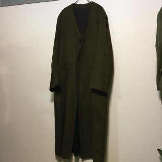 ヨウジヤマモト(Yohji Yamamoto)のyohji yamamoto pour homme シルク起毛ロングコート(チェスターコート)