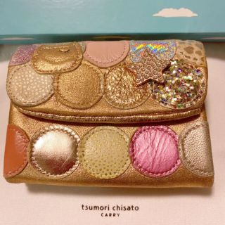 ツモリチサト(TSUMORI CHISATO)の良品　ミニ財布　ツモリチサト　がま口三つ折り財布　ピンク(財布)