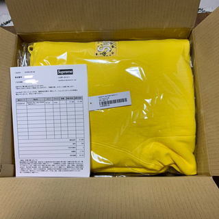 シュプリーム(Supreme)のsupreme box logo hoodie Yellow(パーカー)