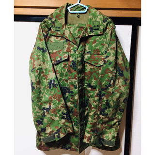 陸自 迷彩戦闘服3型 3A 二尉階級章付き 自衛隊 作業服