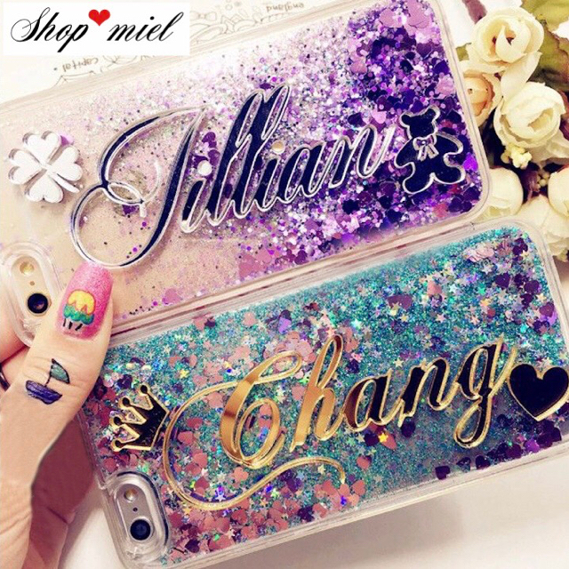 イニシャル♡名入れ♩グリッターケースオリジナルケースiPhoneケース スマホ/家電/カメラのスマホアクセサリー(iPhoneケース)の商品写真