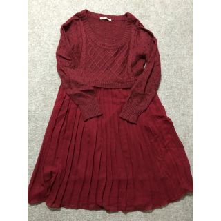 マジェスティックレゴン(MAJESTIC LEGON)の異素材ワンピred(ひざ丈ワンピース)