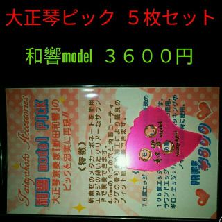 大正琴ピック(和響model)５枚セット(大正琴)