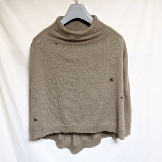 ラッドミュージシャン スター柄カシミヤ混ニットポンチョ
