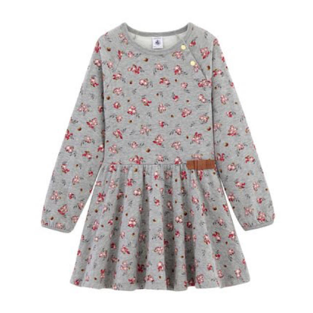 PETIT BATEAU(プチバトー)のSuzunana様専用♡4ans プチバトー プリントワンピース キッズ/ベビー/マタニティのキッズ服女の子用(90cm~)(ワンピース)の商品写真