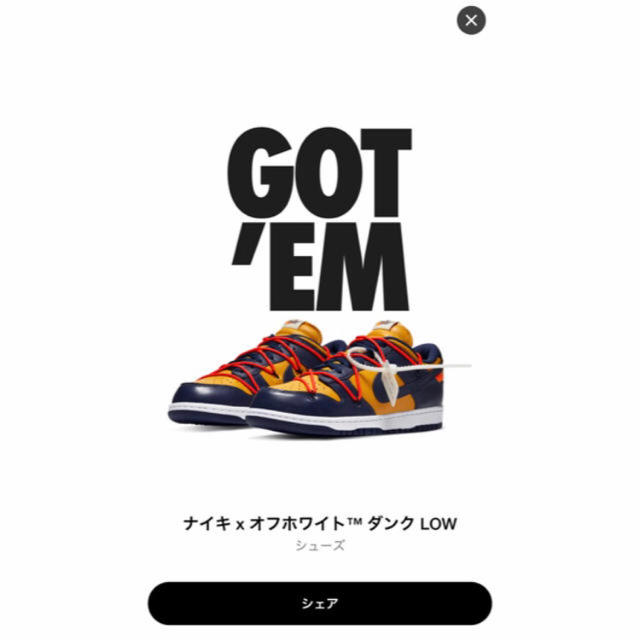 NIKE(ナイキ)の27.5 OFF-WHITE NIKE DUNK LOW COLLECTION メンズの靴/シューズ(スニーカー)の商品写真