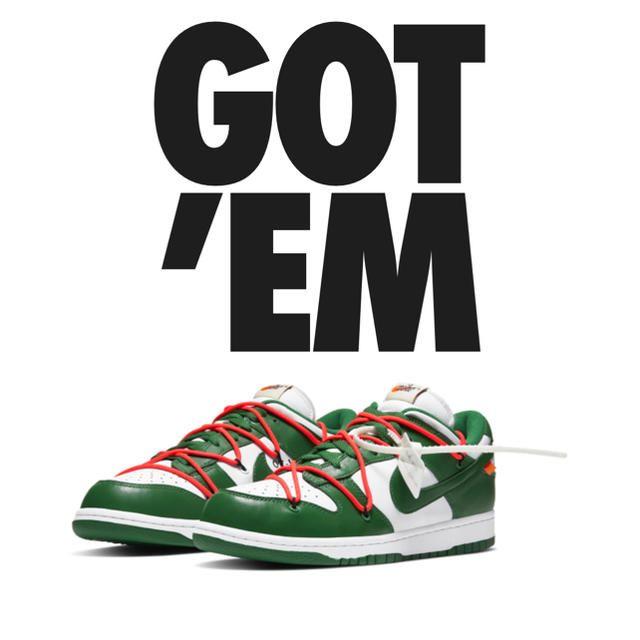 27.5 off white Nike dunk low