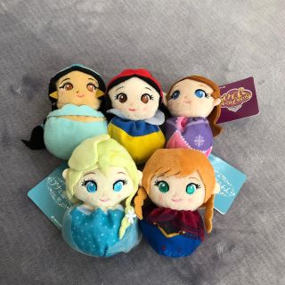 ディズニー(Disney)のディズニー　ぽてぽておてだまマスコット　アナ雪　プリンセス　5個(キャラクターグッズ)