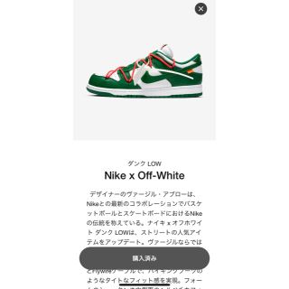 ナイキ(NIKE)のナイキ DUNK 28.5cm オフホワ(スニーカー)