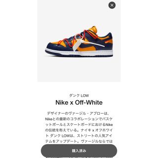 ナイキ(NIKE)のOFF-WHITE X NIKE SB DUNK LOW (スニーカー)