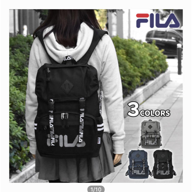 FILA(フィラ)のFIRAリュック新品ブラック( ・∇・) レディースのバッグ(リュック/バックパック)の商品写真