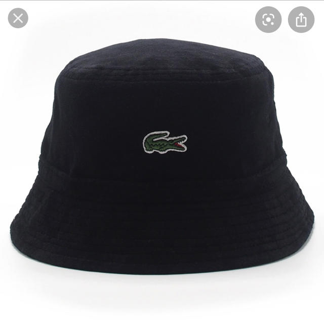 supreme lacoste バケットハット　ブラック　シュプリーム　ラコステ