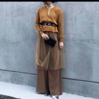 アメリヴィンテージ(Ameri VINTAGE)のSHEER LAYERED KNIT(ニット/セーター)