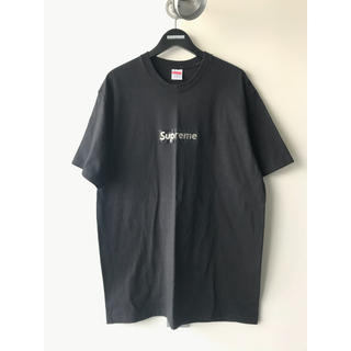 シュプリーム(Supreme)のsupreme swarovski box logo tee black(Tシャツ/カットソー(半袖/袖なし))