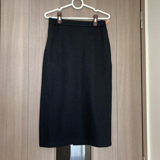 ユニクロ(UNIQLO)のUNIQLO ウール混タイトスカート 黒(ロングスカート)