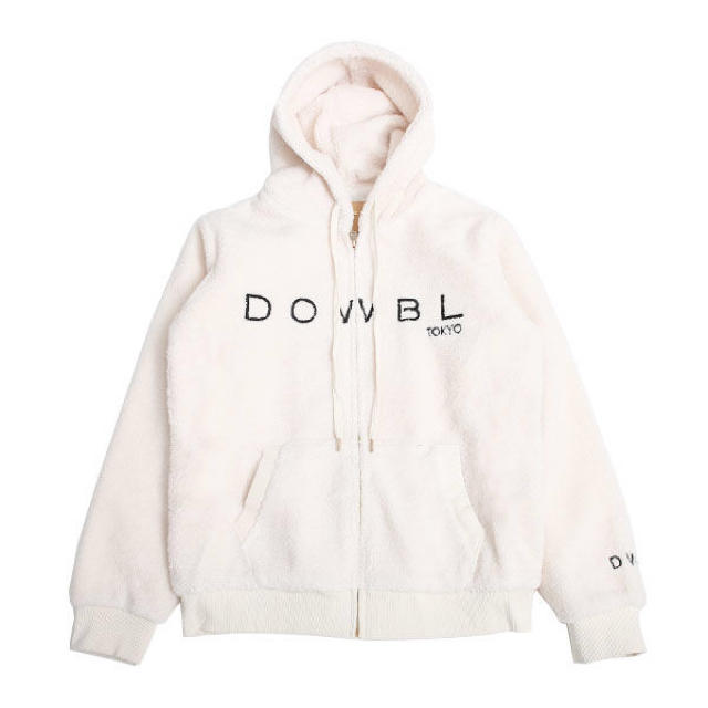 DOWBL(ダブル)の新品　送料無料　DOWBL ボアフリースパーカー　ホワイト　44 (M) メンズのトップス(パーカー)の商品写真