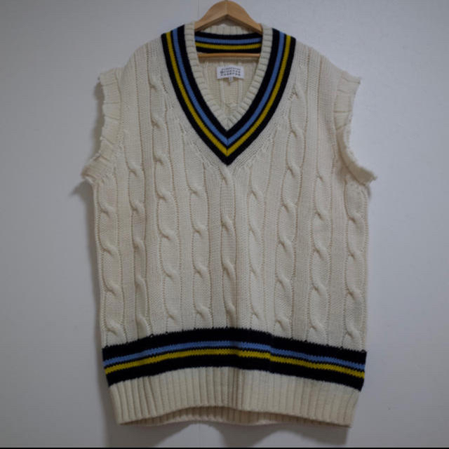 陰山織物謹製 Maison Margiela 19AW ニットベスト ダメージ加工