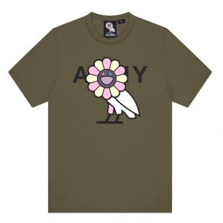 XL 村上隆 OVO MURAKAMI Tシャツ travis オリーブ(Tシャツ/カットソー(半袖/袖なし))
