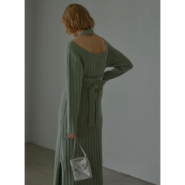 ブランドサイト UNDRESSED TAPE BUSTIER RIB LONG KNIT - ワンピース