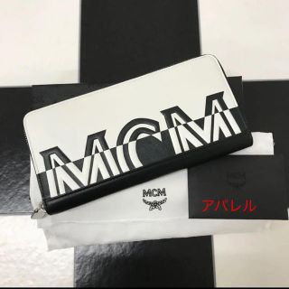 エムシーエム(MCM)の新品正規品 2019AW MCM エムシーエム コントラストロゴ 長財布 白黒(長財布)