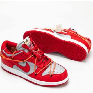 ナイキ(NIKE)の【26.5cm】OFF-WHITE × DUNK UNIVERSITY RED(スニーカー)