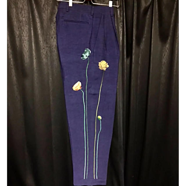 paul smith 17ss フラワー刺繍パンツ-