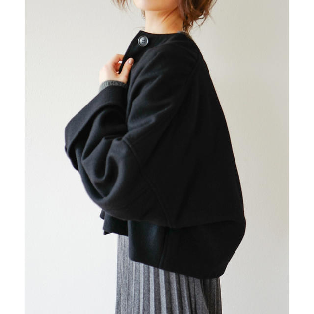 CLANE  NO COLLAR WIDE BLOUSON  ブラック コート