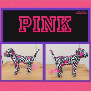 ヴィクトリアズシークレット(Victoria's Secret)の新品未使用 Victoria's Secret PINK  DOG  ゼブラ(置物)