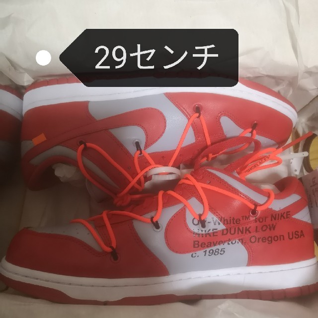 宅配 NIKE - NIKE off-white DUNK LOW 29.0センチ スニーカー 宅配 NIKE - NIKE off-white DUNK LOW 29.0センチ スニーカー