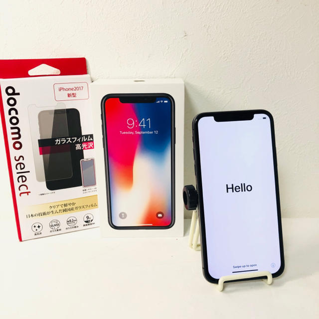 超美品 iPhone X Silver 256GB SIMフリー フィルム付きスマホ/家電/カメラ