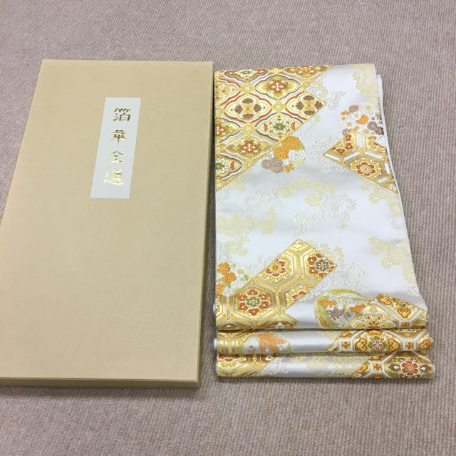 新品 西陣織 袋帯 梅垣織物 裂取有職花丸文 着物 呉服 和服 訪問着 留袖