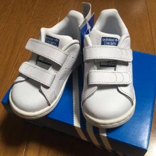 アディダス(adidas)のアディダス スタンスミス ベルクロ 白/青(スニーカー)