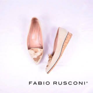 ファビオルスコーニ(FABIO RUSCONI)の自宅試着のみ★ファビオルスコーニ　ハラコ迷彩スリッポン(スリッポン/モカシン)