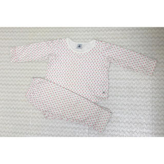 プチバトー(PETIT BATEAU)のpetit bateau プチバトー　裏起毛付きパジャマ　2ans 86cm(パジャマ)