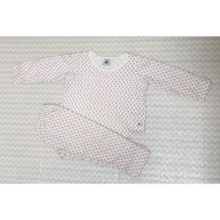 プチバトー(PETIT BATEAU)のpetit bateau プチバトー　裏起毛付きパジャマ　2ans 86cm(パジャマ)