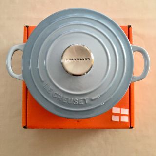 ルクルーゼ(LE CREUSET)のルクルーゼ ココットロンド 18cm コースタルブルー(調理道具/製菓道具)