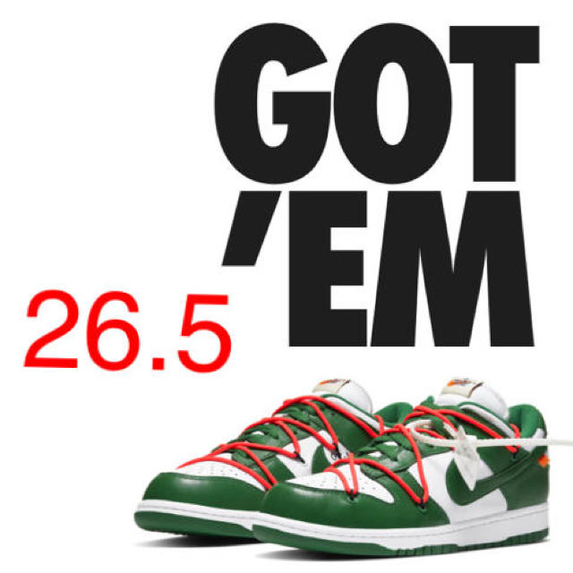 SNKRS正規品 off-white dunk low us8.5 26.5cm