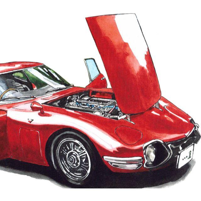 NC-231 トヨタ2000GT限定版画 直筆サイン額装済●作家 平右ヱ門 3