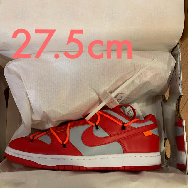 OFF-WHITE X NIKE DUNK LOW LTHR 27.5cm